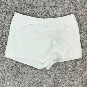 CALIA High Waist White Swim Boy Shorts - Women's Medium